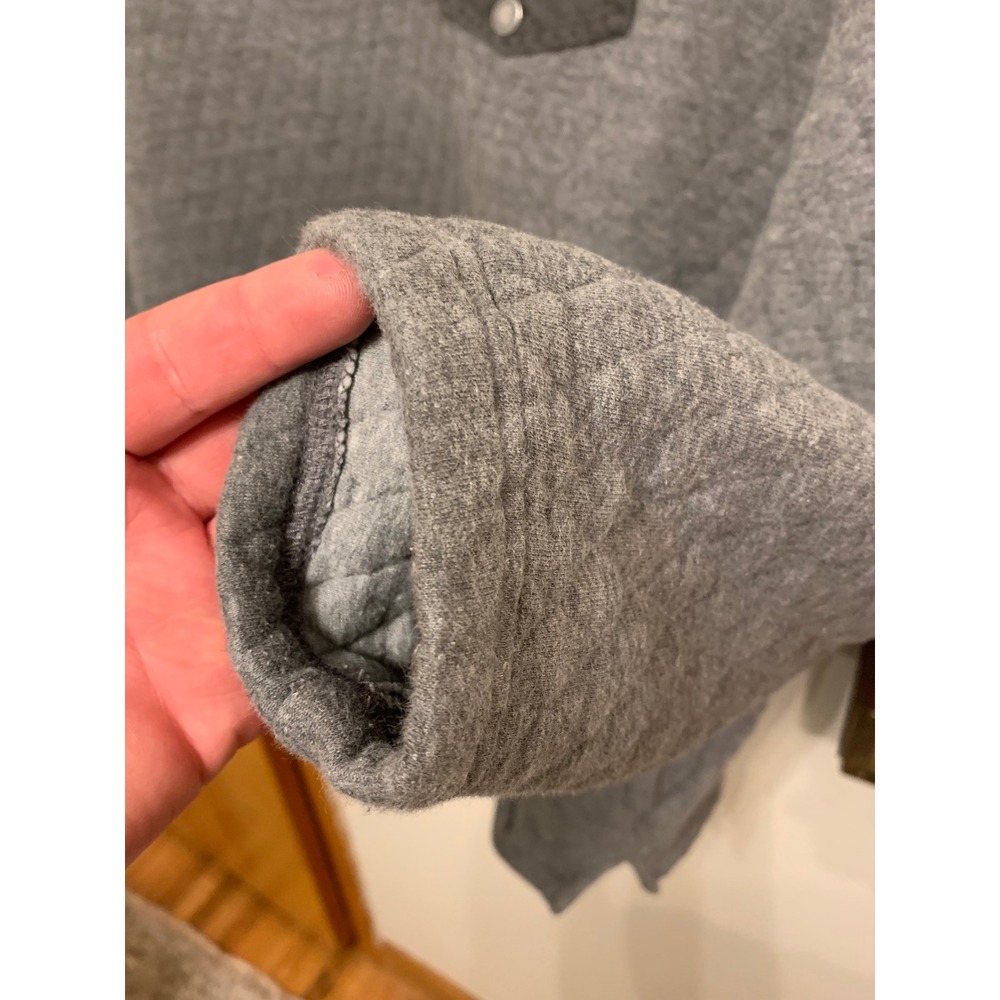 Pendleton Quilted Fleece Pullover Sweatshirt Gray… - image 3